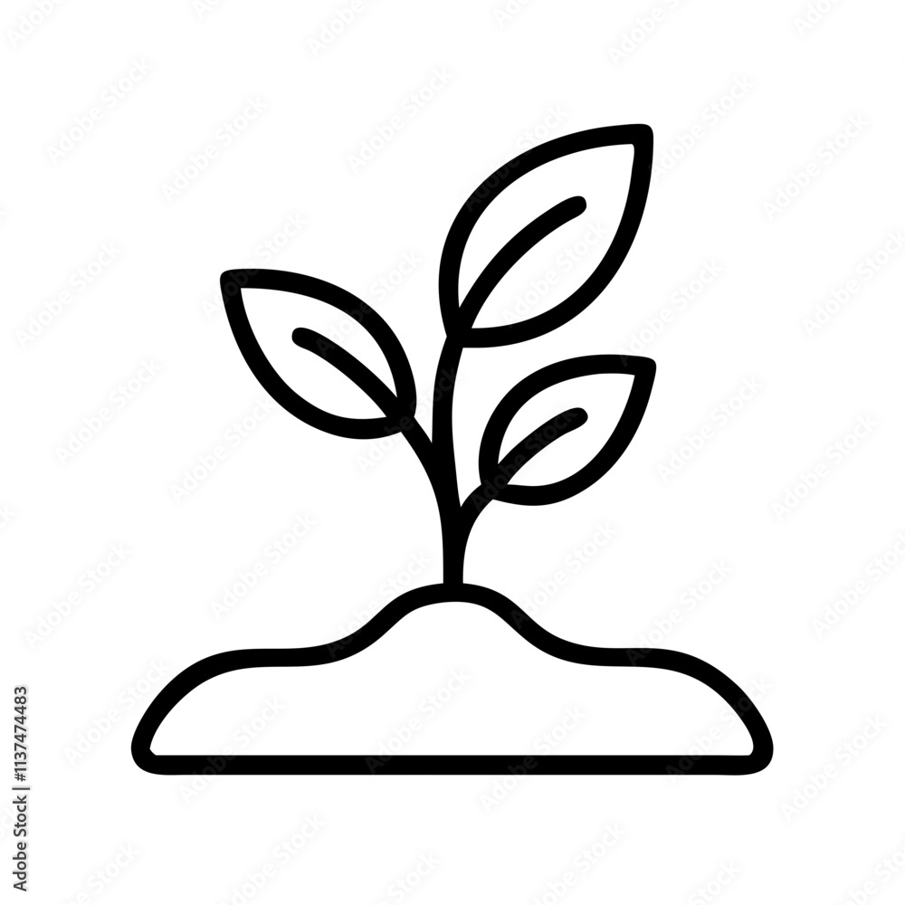plant sprouting icon, mental health day line art, mental health day icon - simple black line art icon of plant sprouting, for mental health day celebrations. mental health day vector art. plant sprouting icon, mental health day line art, mental health day icon - simple black line art icon of plant sprouting, for mental health day celebrations. mental health day vector art.