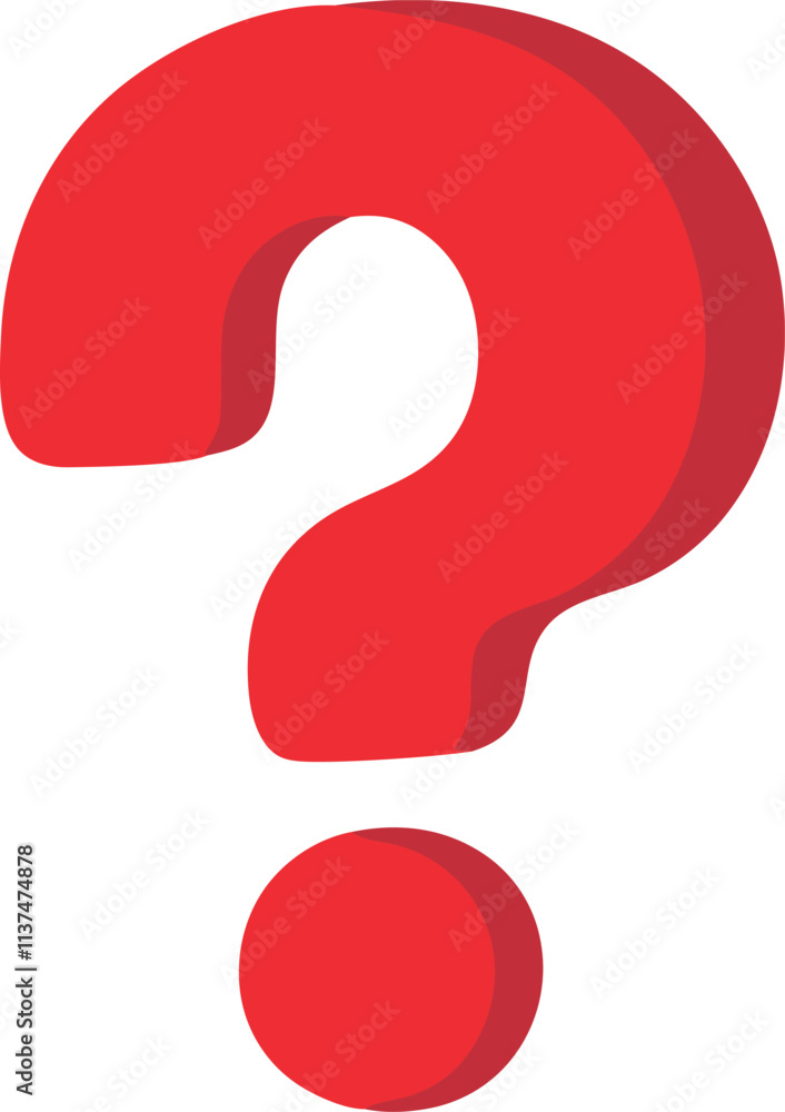 A simple, bold, red question mark graphic against a plain white backdrop. A simple, bold, red question mark graphic against a plain white backdrop.