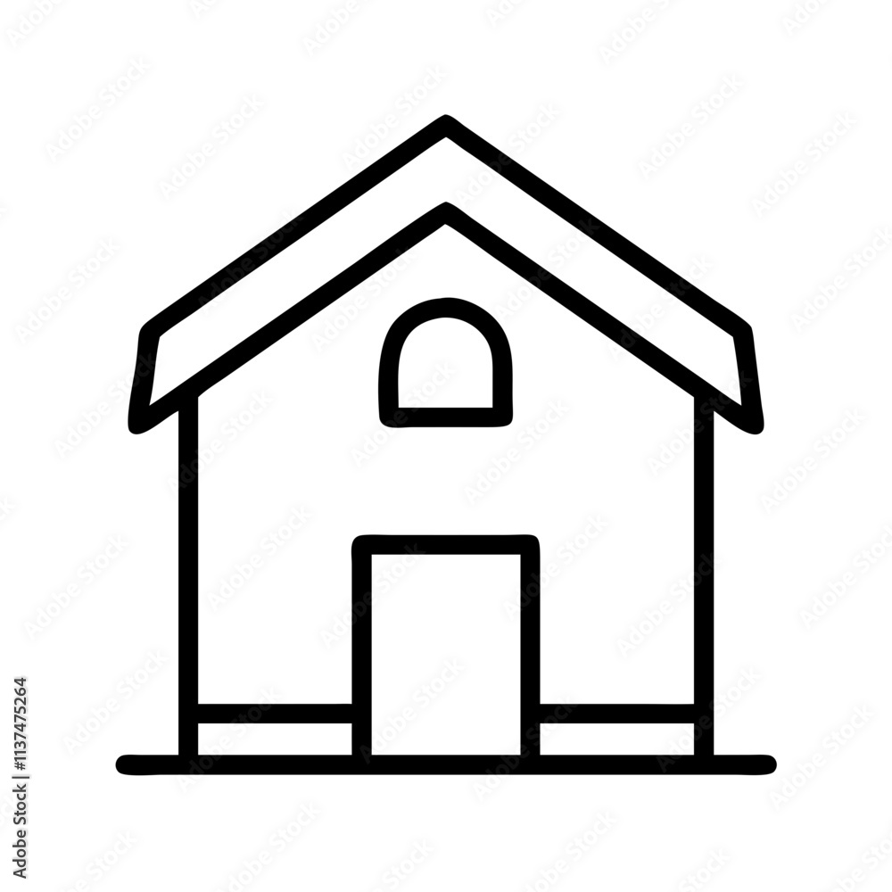 farmhouse icon, mental health day line art, mental health day icon - simple black line art icon of farmhouse, for mental health day celebrations. mental health day vector art. farmhouse icon, mental health day line art, mental health day icon - simple black line art icon of farmhouse, for mental health day celebrations. mental health day vector art.