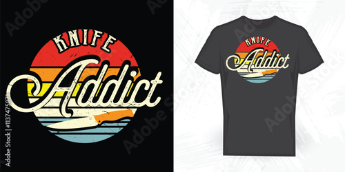 Knife Funny Food Lover Vintage Food T-shirt Design