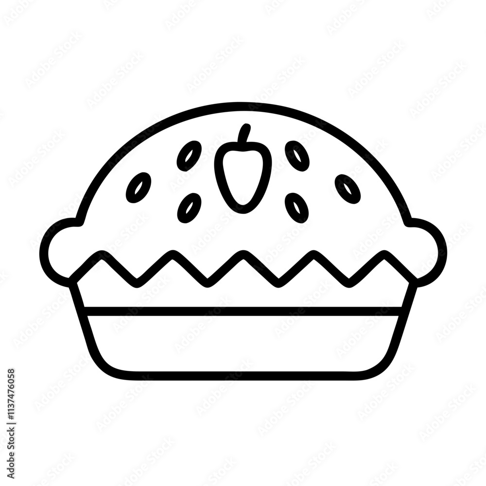 apple pie icon, thanksgiving line art, thanksgiving icon - simple black line art icon of apple pie, for thanksgiving celebrations. thanksgiving vector art. apple pie icon, thanksgiving line art, thanksgiving icon - simple black line art icon of apple pie, for thanksgiving celebrations. thanksgiving vector art.