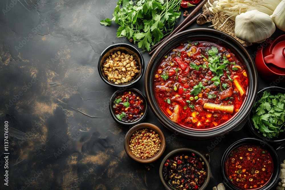 Traditional Chinese Spicy Hotpot Background Traditional Chinese Spicy Hotpot Background