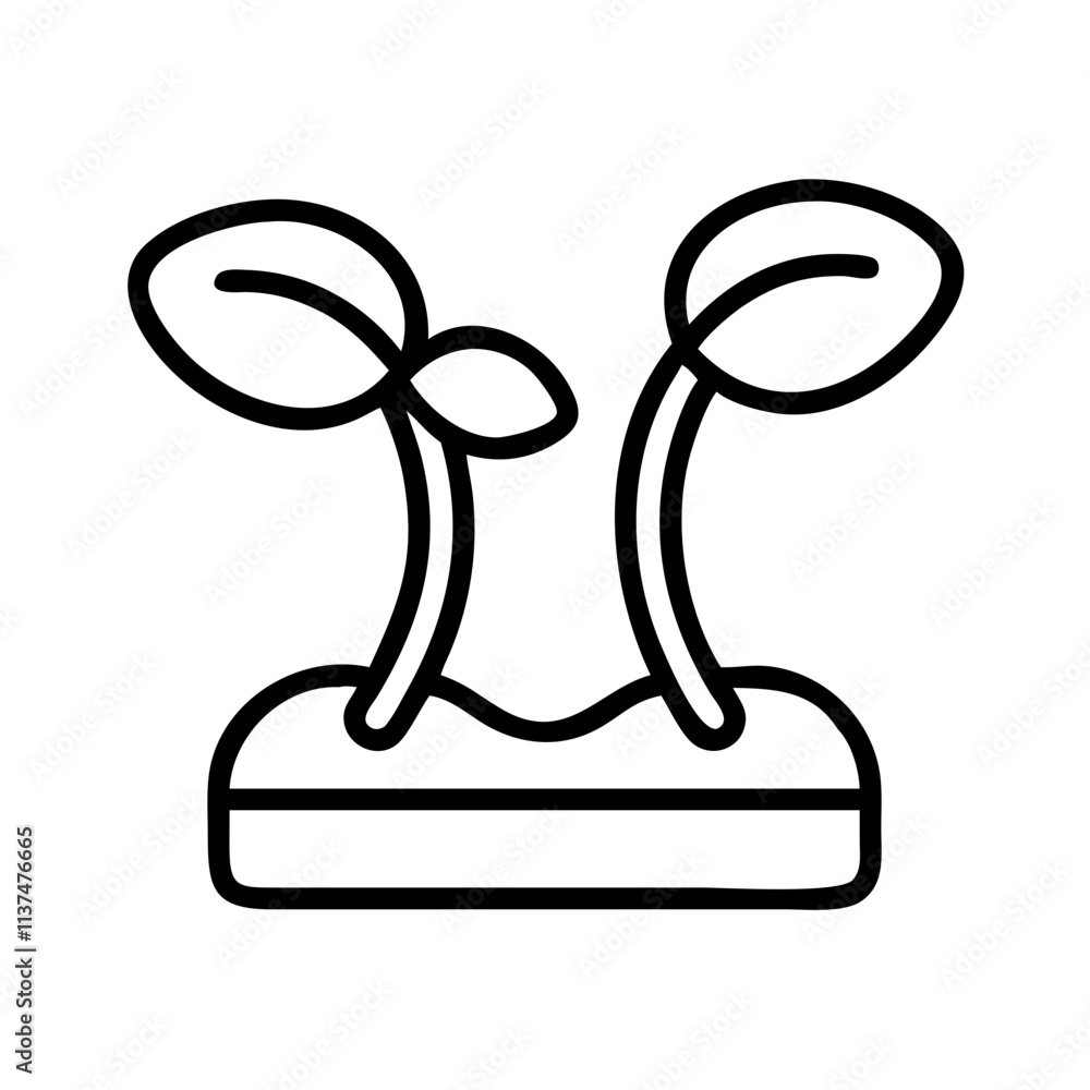 bean sprout icon, vegan day line art, vegan day icon - simple black line art icon of bean sprout, for vegan day celebrations. vegan day vector art. bean sprout icon, vegan day line art, vegan day icon - simple black line art icon of bean sprout, for vegan day celebrations. vegan day vector art.