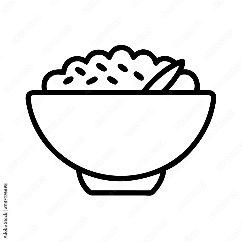 bowl of grains icon, vegan day line art, vegan day icon - simple black line art icon of bowl of grains, for vegan day celebrations. vegan day vector art. bowl of grains icon, vegan day line art, vegan day icon - simple black line art icon of bowl of grains, for vegan day celebrations. vegan day vector art.