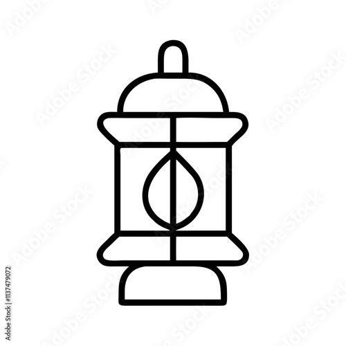 Wallpaper Mural lantern icon, bonfire night line art, bonfire night icon - simple black line art icon of lantern, for bonfire night celebrations. bonfire night vector art. Torontodigital.ca