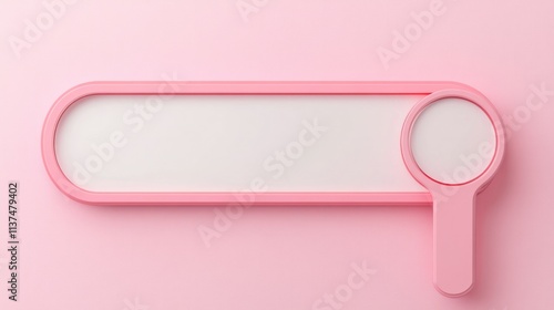 Wallpaper Mural Minimal blank search  bar isolated on pink pastel color background with shadow minimalism conceptual 3D rendering Torontodigital.ca
