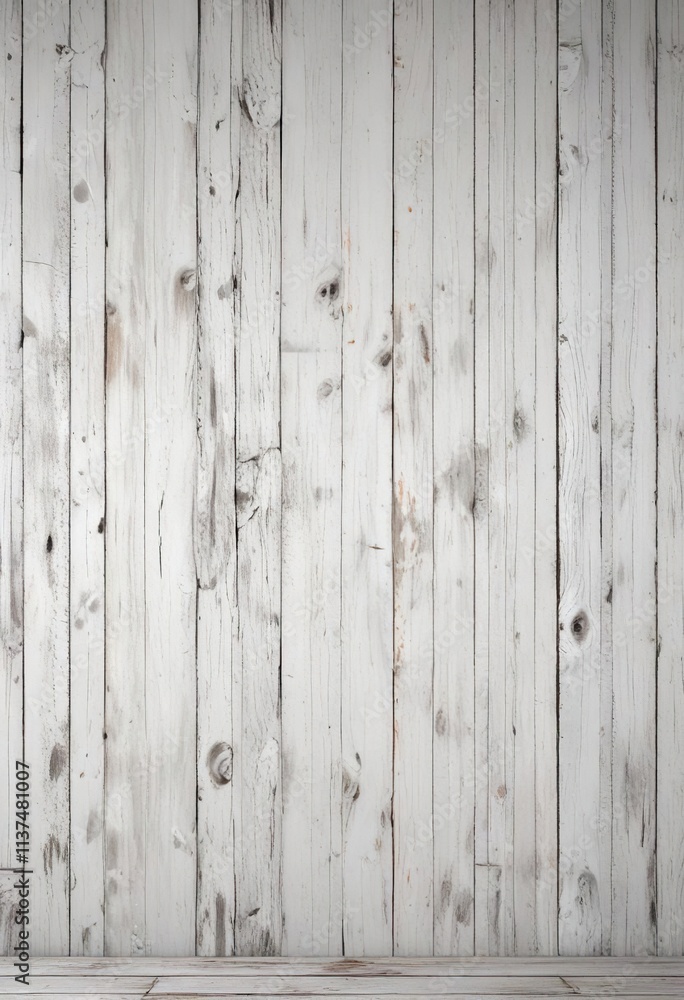 White wooden plank wall with peeling paint and knots, rustic, wood White wooden plank wall with peeling paint and knots, rustic, wood