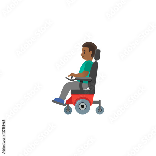 Person in Motorized Wheelchair Emoji
