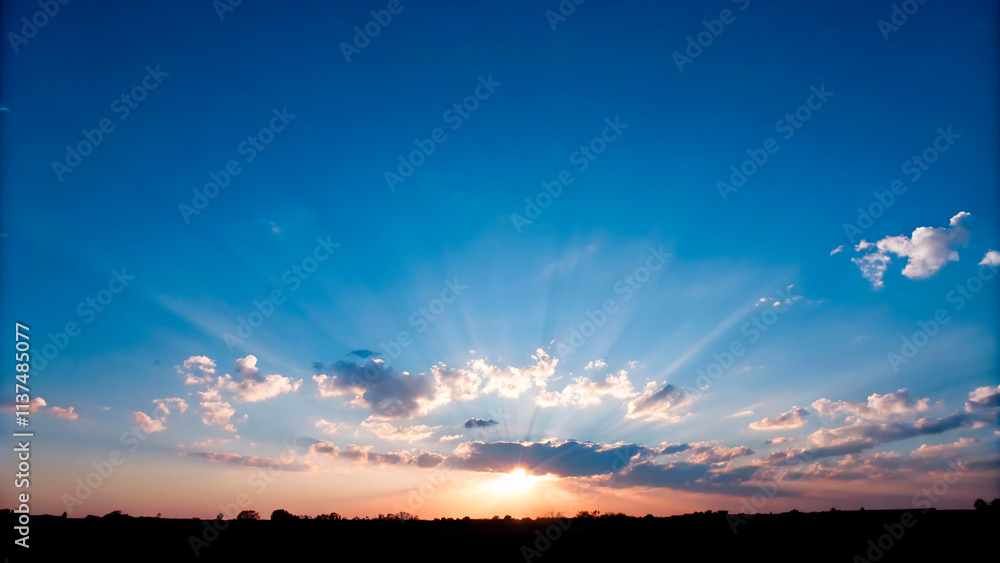 Fototapeta premium sunset sky with clouds