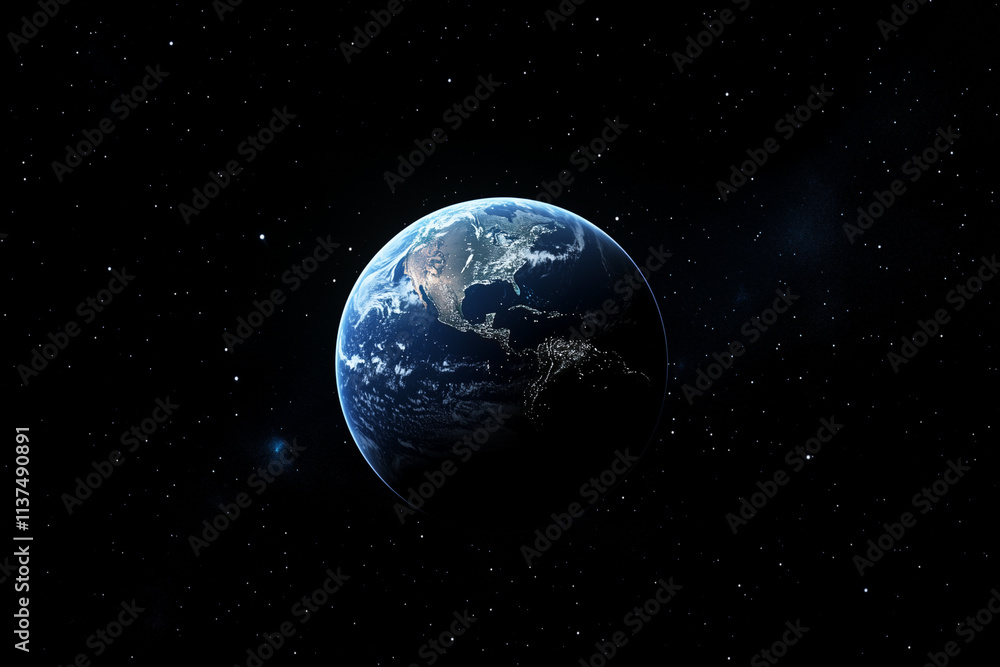 Fototapeta premium Blue Earth Background Image