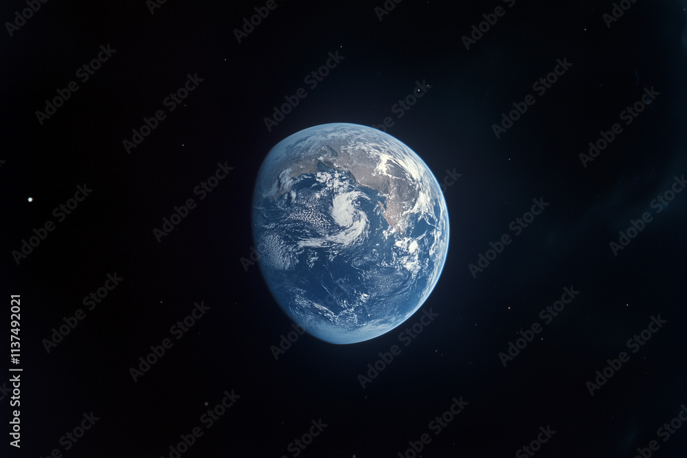 Naklejka premium Blue Earth Background Image