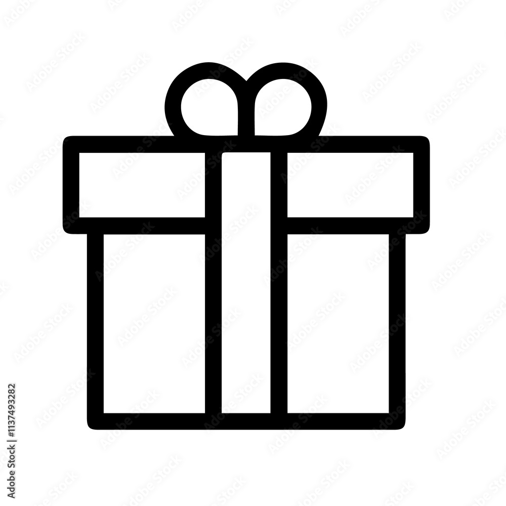 Gift box icon for templates. Gift box icon for templates.