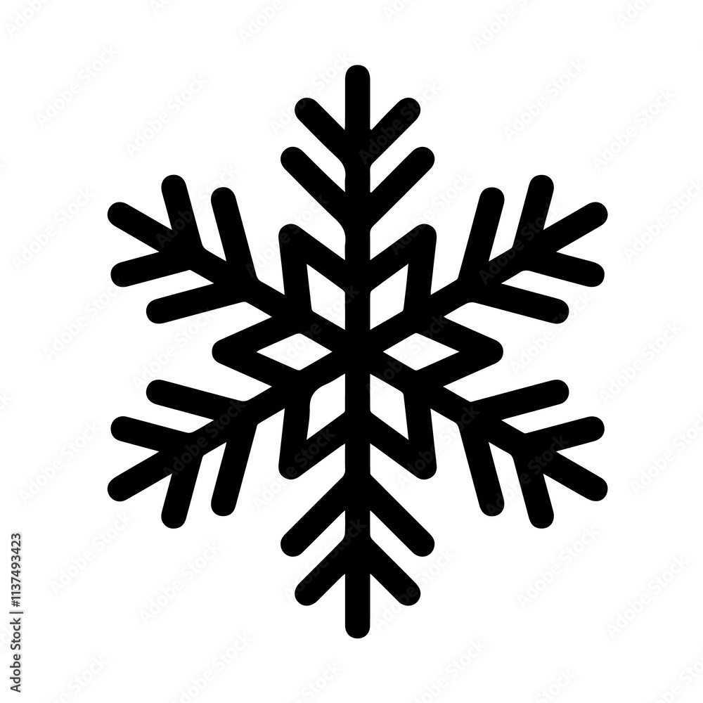 Snowflake icon design for templates. Snowflake icon design for templates.