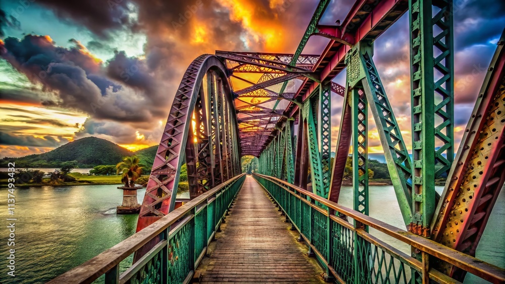 Florianopolis Old Iron Bridge Portrait Photography: Historic Landmark, Brazilian Architecture, Scenic Views Florianopolis Old Iron Bridge Portrait Photography: Historic Landmark, Brazilian Architecture, Scenic Views