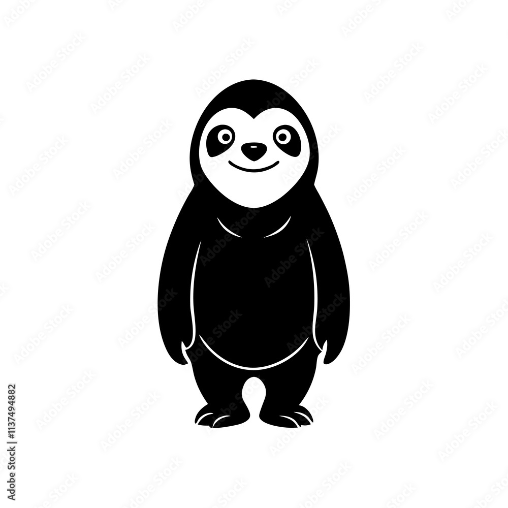 Sloth cartoon vector silhouette Sloth cartoon vector silhouette