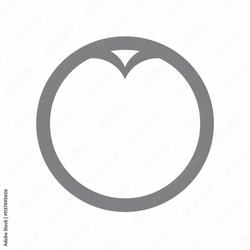 Abstract Gray Circle Frame with Heart Shape Cutout Abstract Gray Circle Frame with Heart Shape Cutout