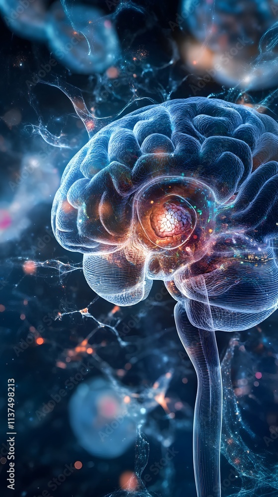 60. An artistic rendering of the auditory cortex, illustrating its role in processing sound 60. An artistic rendering of the auditory cortex, illustrating its role in processing sound