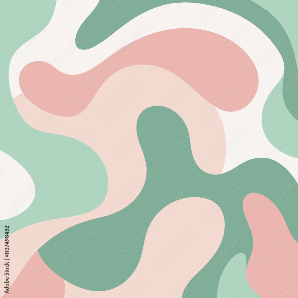 Abstract Teal Green Leaf Botanical Nature Pattern Design. Abstract Teal Green Leaf Botanical Nature Pattern Design.