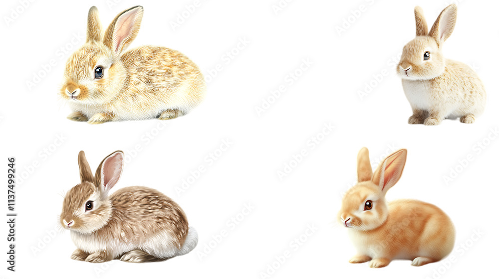 Obraz premium rabbit isolated on white background