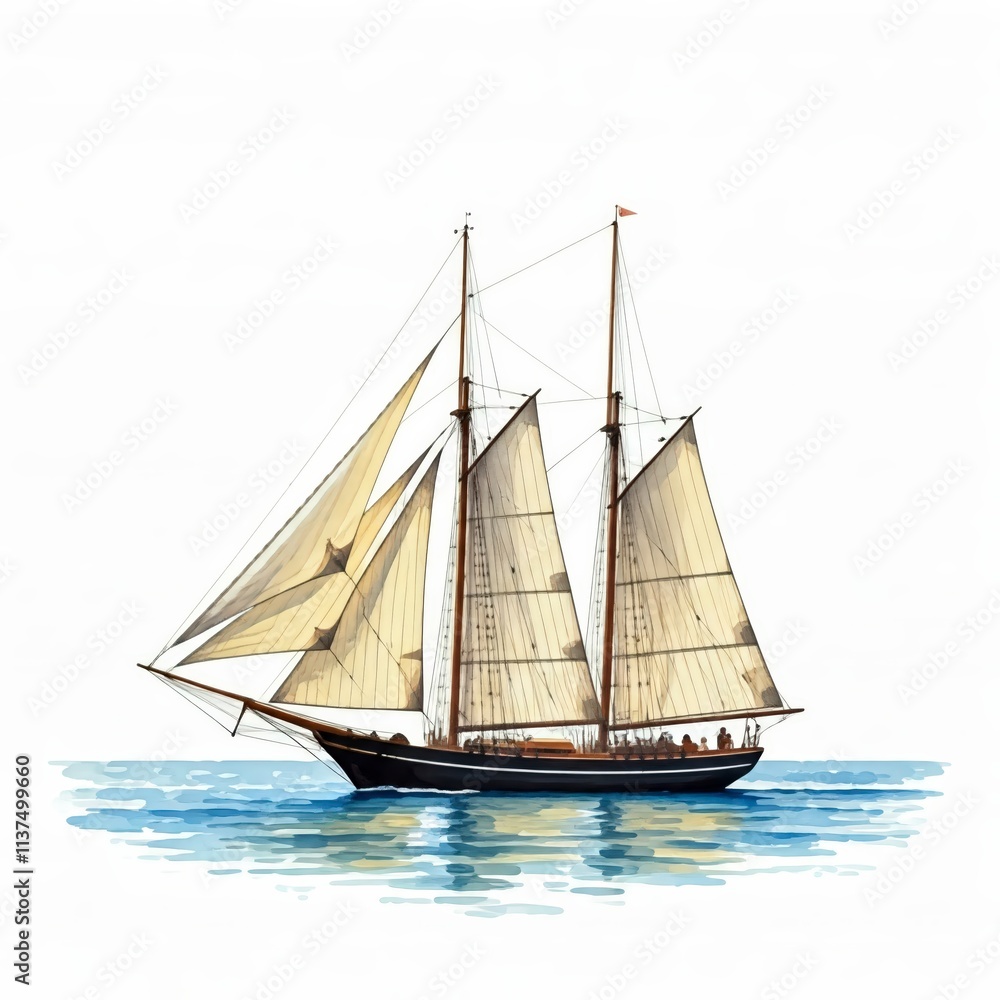 Majestic Schooner at Sea Majestic Schooner at Sea