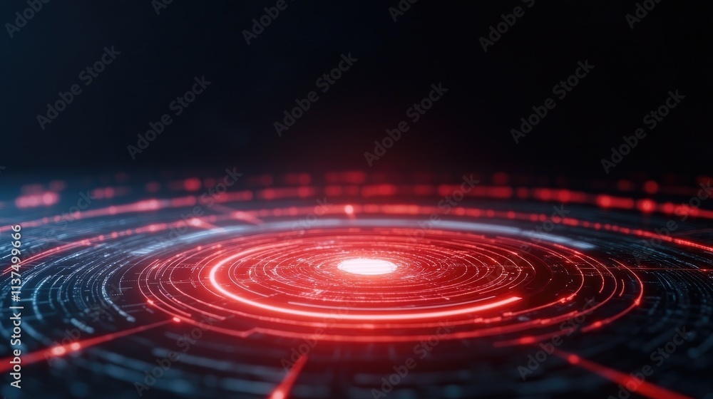 Obraz premium Abstract Digital Pattern with Red and Blue Lights