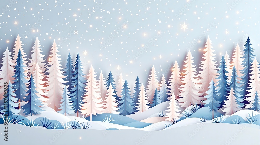 Fototapeta premium winter landscape with trees