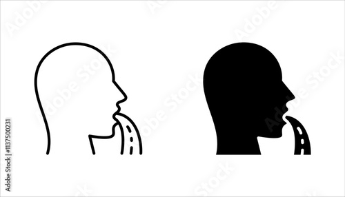 Vomit icon set. Symptoms Virus Infection. vector illustration on white background