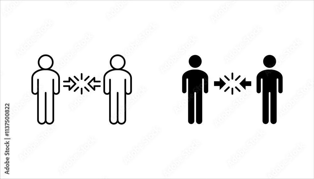 Conflict resolution icon set. Human resources management. vector illustration on white background Conflict resolution icon set. Human resources management. vector illustration on white background