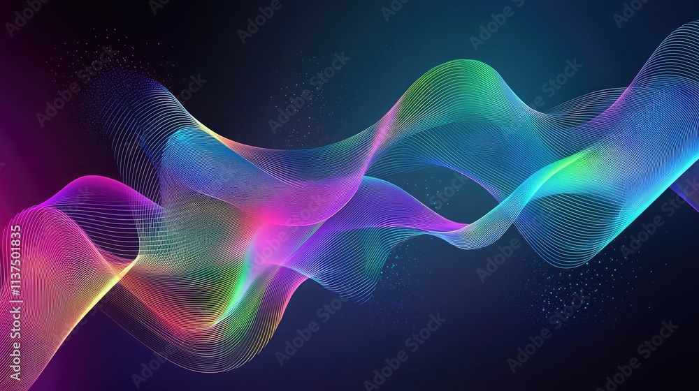 Fototapeta premium Visually Striking Designs: Where Technology Meets Ar colorfull