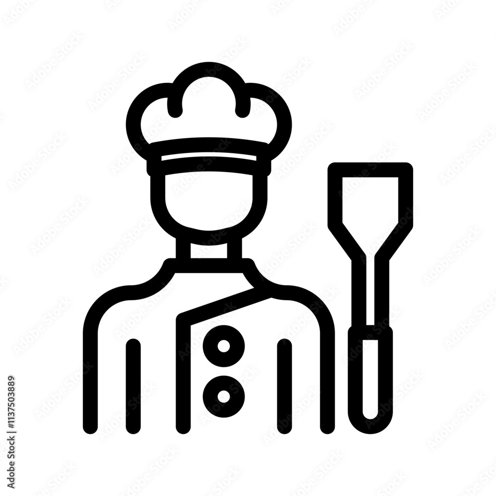 24 chef line icon illustration vector graphic 24 chef line icon illustration vector graphic
