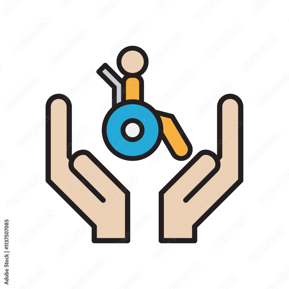 International People with Disabilities Illustration International People with Disabilities Illustration