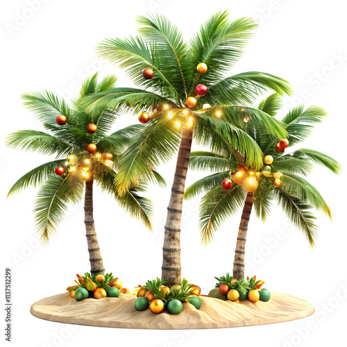 PNG Palm tree coconut cartoon plant.