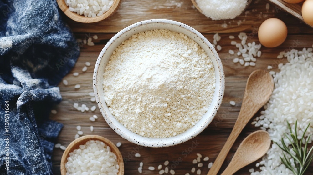 Rustic Scene of Bright Natural Ingredients and Textures Rustic Scene of Bright Natural Ingredients and Textures