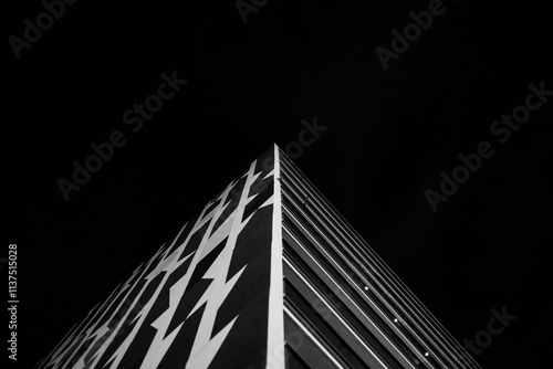 Monochrome Graffiti Mural Apartment Block