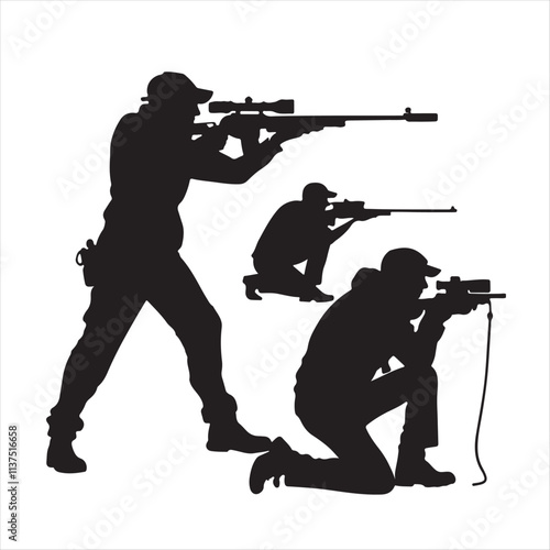 soldier silhouette with gun