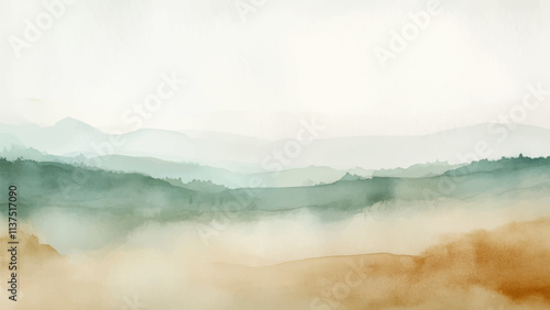 Abstract watercolor aesthetic horizontal background. Hand drawn vector splatter texture. Brush stroked painting pastel color watercolour