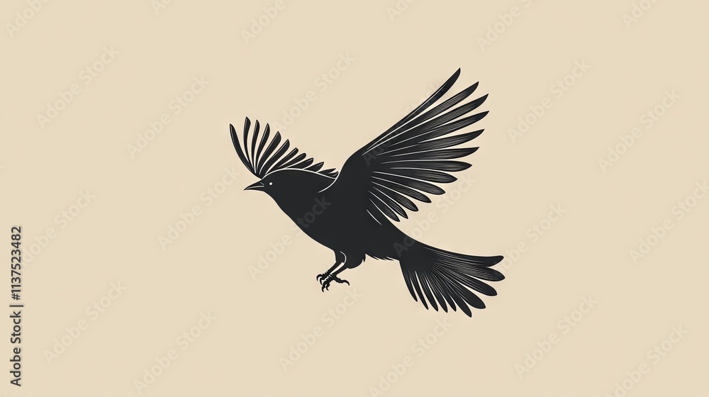 Obraz premium Bird logo on isolated background