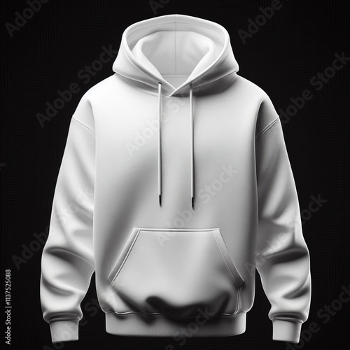 White and black hoodie on a blank background photo