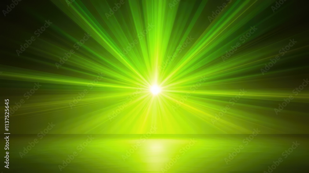 Sunburst background, abstract background with rays of light, green background Sunburst background, abstract background with rays of light, green background