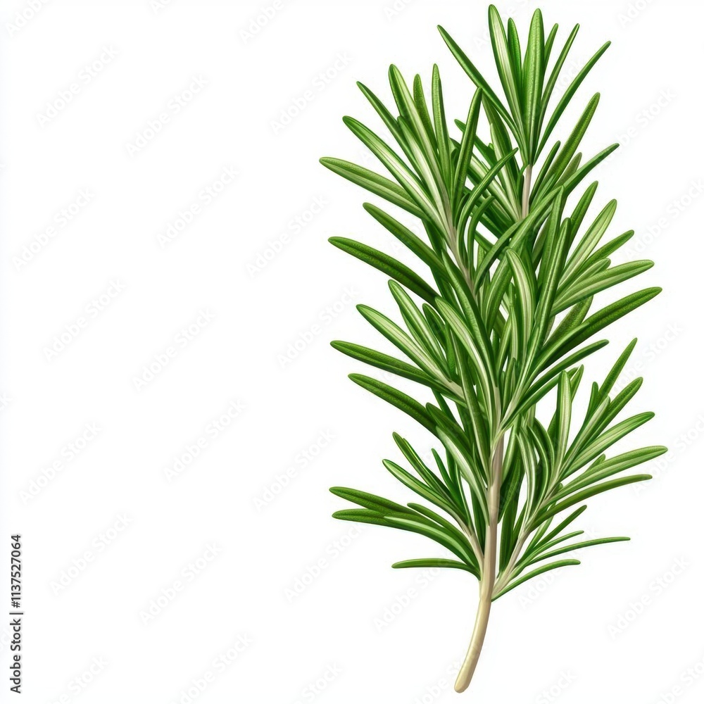 A photostock of a sprig of fresh rosemary, isolated on a clean white background, aromatic and natural, High Quality A photostock of a sprig of fresh rosemary, isolated on a clean white background, aromatic and natural, High Quality