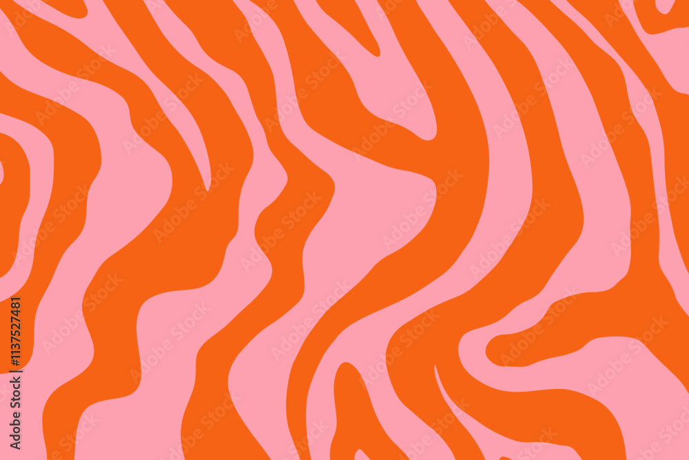 Wavy background design template. Pink and red trendy vector illustration retro style Wavy background design template. Pink and red trendy vector illustration retro style