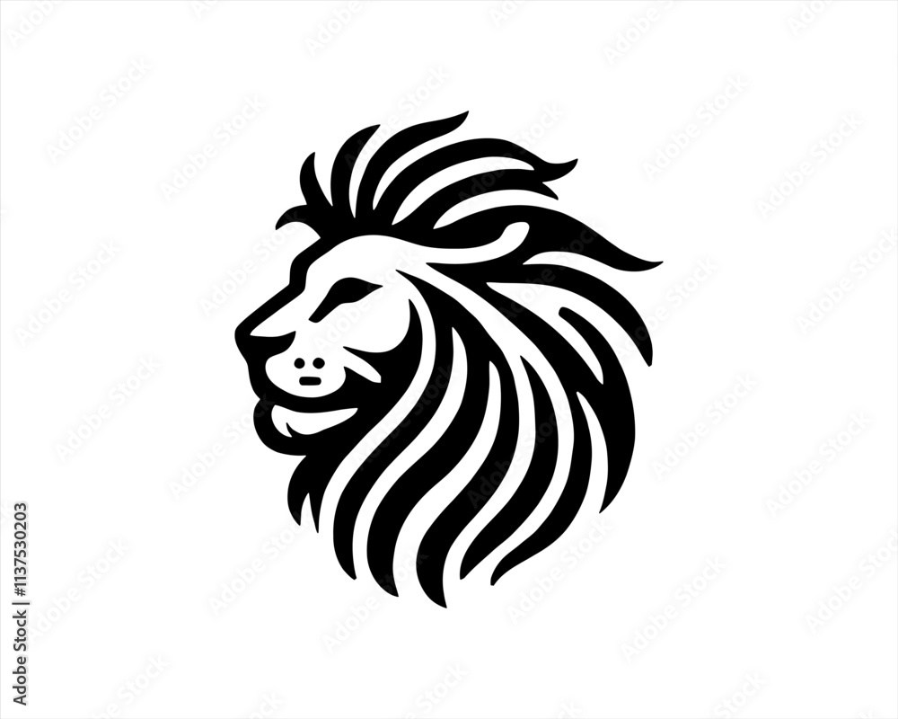 Lion Logo Design Vector Template. Lion Head Logo Icon Vector illustration. Black and white Lion head vector illustration.
Lion Logo Design Vector Template. Lion Head Logo Icon Vector illustration. Black and white Lion head vector illustration.