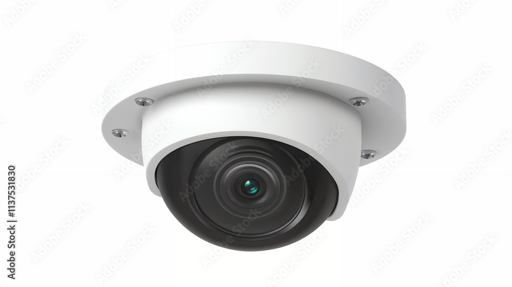 Security dome camera isolated on white background Security dome camera isolated on white background