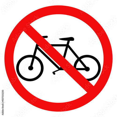 No bicycle sign, no bicycle,no parking, vector illustration