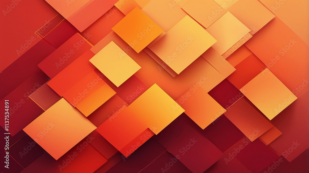 Abstract red and orange geometric background with overlapping squares, modern energetic design for dynamic wallpapers and art. Abstract red and orange geometric background with overlapping squares, modern energetic design for dynamic wallpapers and art.