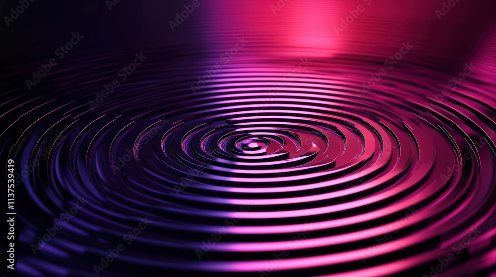 Abstract Purple and Pink Concentric Circles Ripple Effect: A Digital Art Piece Abstract Purple and Pink Concentric Circles Ripple Effect: A Digital Art Piece