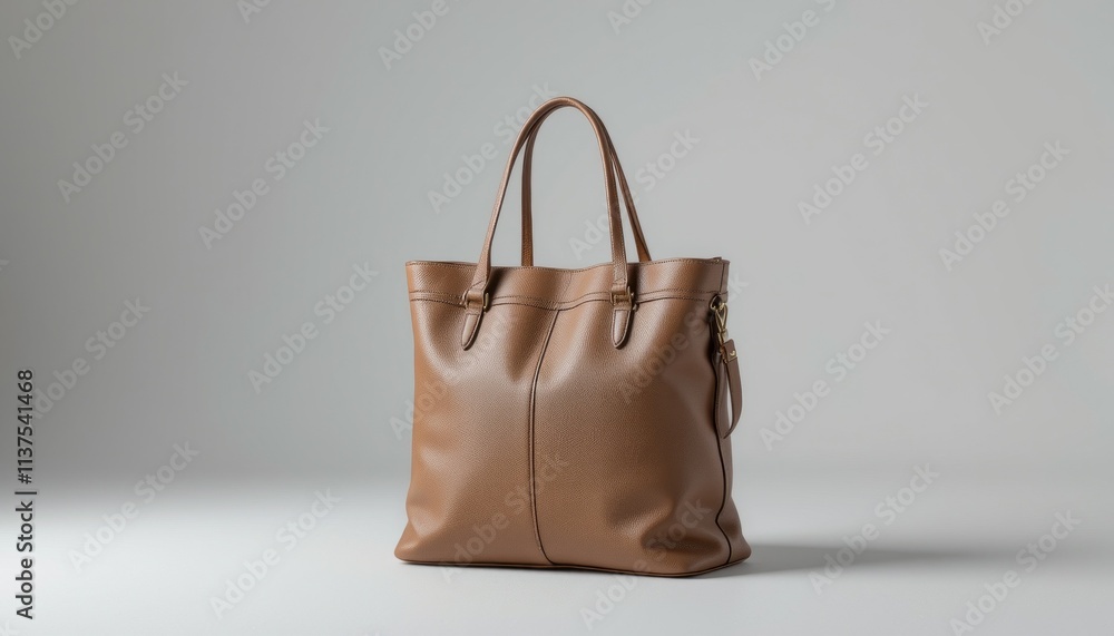 Brown leather handbag isolated on white background Brown leather handbag isolated on white background