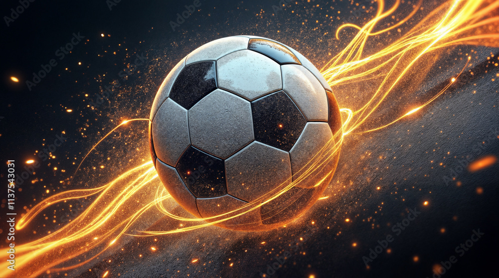 Fototapeta premium soccer ball effect