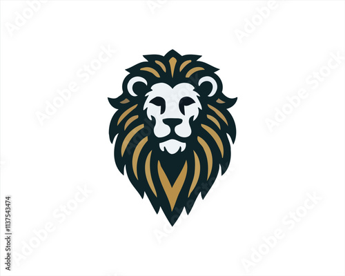 Lion Logo Design Vector Template. Lion Head Logo Icon Vector illustration.  photo