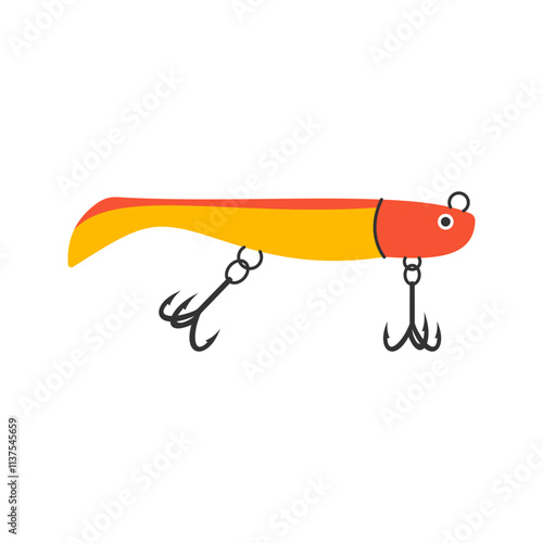 Yellow Fishing Lure Illustration
